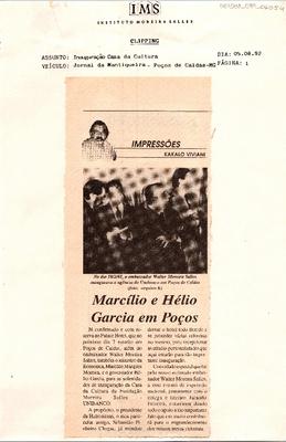 Marcílio e Hélio Garcia em Poços