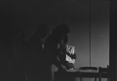 Lena Coelho dos Santos no alojamento dos professores (Colina)