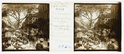 Visita dos Reis da Bélgica; chegada do Rei Alberto I