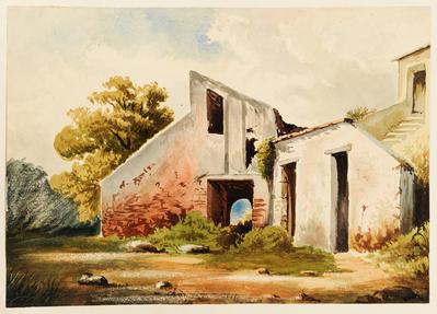 [Paisagem brasileira com casa em ruína]