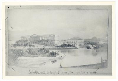 Campo da Aclamação, atual Campo de Santana, vendo-se a Casa da Moeda