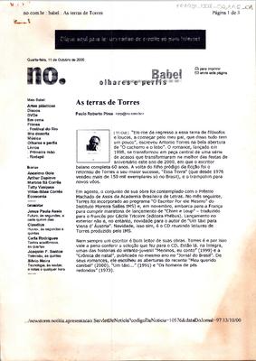 Babel olhares e perfis: As terras de Torres