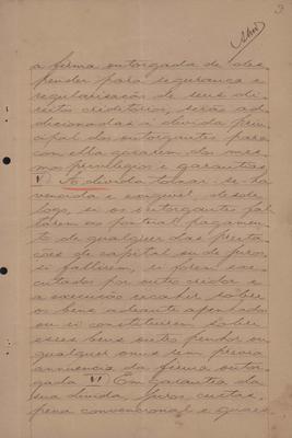 Escritura de confissão de dívida com garantia de penhor, que fazem P. Lacombe & Cia. M.S.Lino