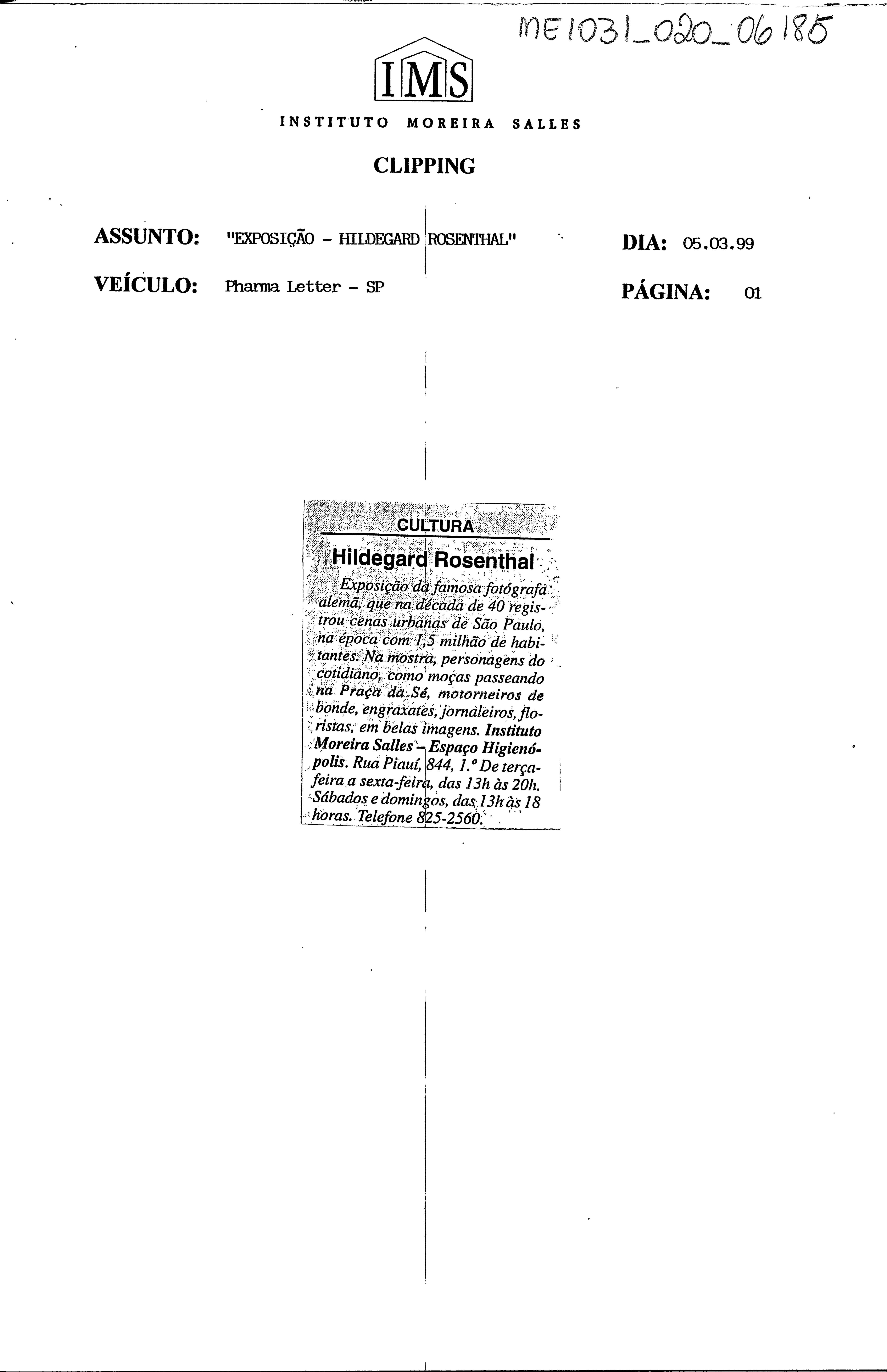 Cultura: Hildegard Rosenthal