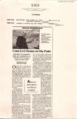 Como Lévi-Strauss via São Paulo: Exposição de fotografias feitas pelo ;antropólogo na década de 30 inaugura salas na Rua Piauí