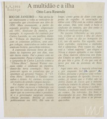 A multidão e a ilha