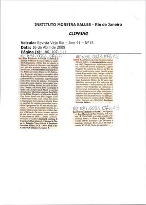 The Rolling Stones - Shine a Light, de Martin Scorsese (Shine a Light, EUA/Inglaterra, 2008).