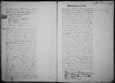 Certidão de casamento de Olavo Redig de Campos com Maria Leticia Pereira de Salles