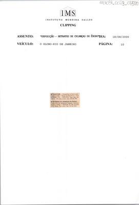 Retratos de crianças do Êxodo.