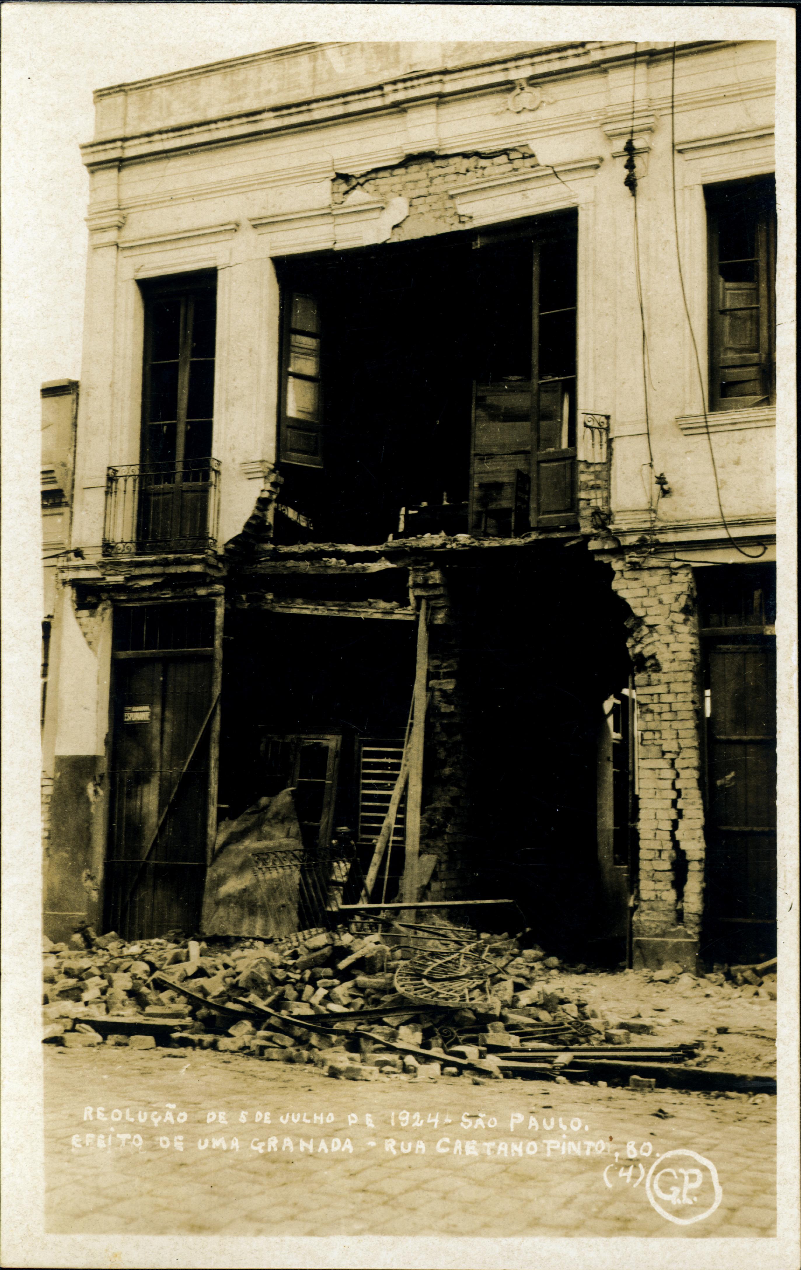 Efeitos da Revolução de 1924 - Efeito de uma granada