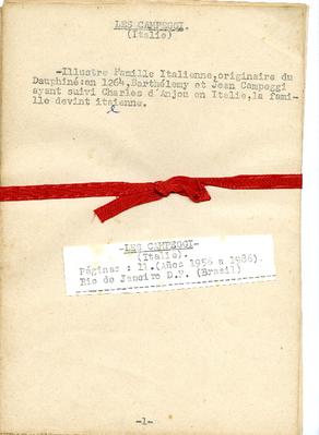 Apontamentos sobre a família Campeggi