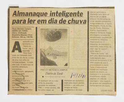 Almanaque inteligente para ler em dia de chuva