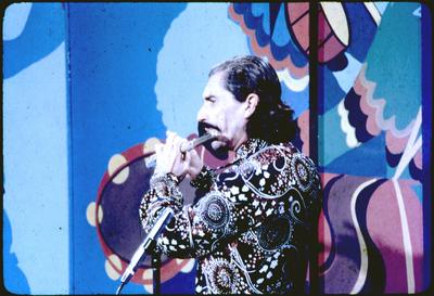 Carlos Poyares com a flauta