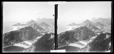 Bairros da Urca, Botafogo e Copacabana vistos do Morro do Pão de Açúcar