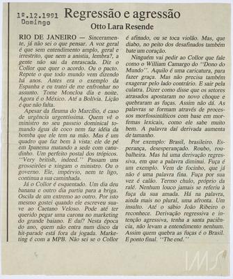 Regressão e agressão