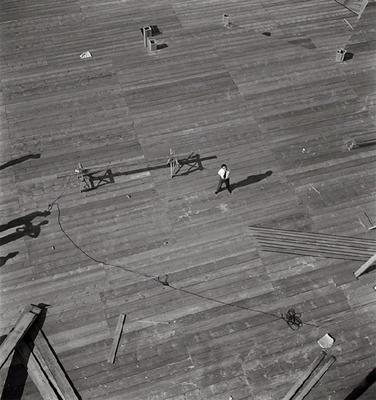 Construção de palanque do Congresso Eucarístico