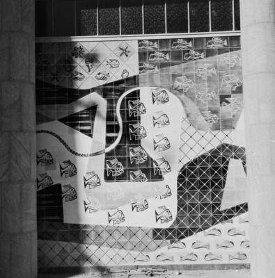 Painel de Burle Marx no Clube de Regatas Vasco da Gama, projeto de Américo Rodrigues Campelo