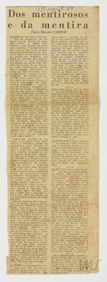 Dos mentirosos e da mentira
