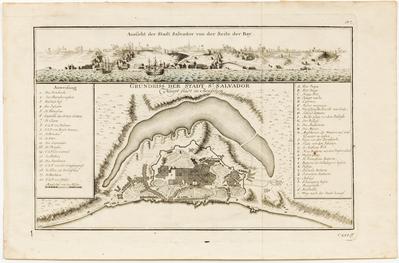 Grundriss der Stadt St. Salvador Haupt-Stadt in Brasilien