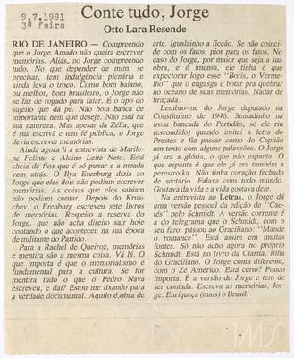 Conte tudo, Jorge