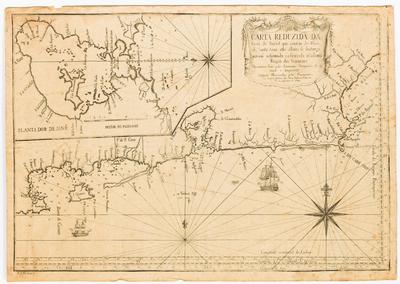 Carta Reduzida da Costa do Brazil, que contém das Ilhas de Santa Anna athé á Ponta de Ioatinga novam.te reformada e oferecida áCademia Régia das Sciencias