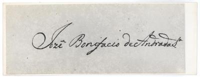 Assinatura de José Bonifácio (reprodução)