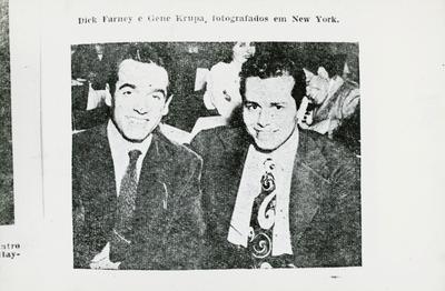Gene Krupa e Dick Farney (reprodução de periódico ou livro)