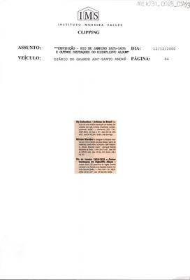 Rio de Janeiro 1825-1826 e outros destaques do Highcliffe Álbum.