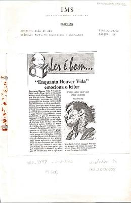 Ler é bom: "Enquanto Houver Vida" emociona o leitor