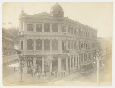 Avenida Central, atual Rio Branco, esquina com a Rua São Bento