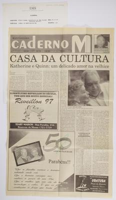 Casa da Cultura. Katherine e Quinn: um delicado amor na velhice