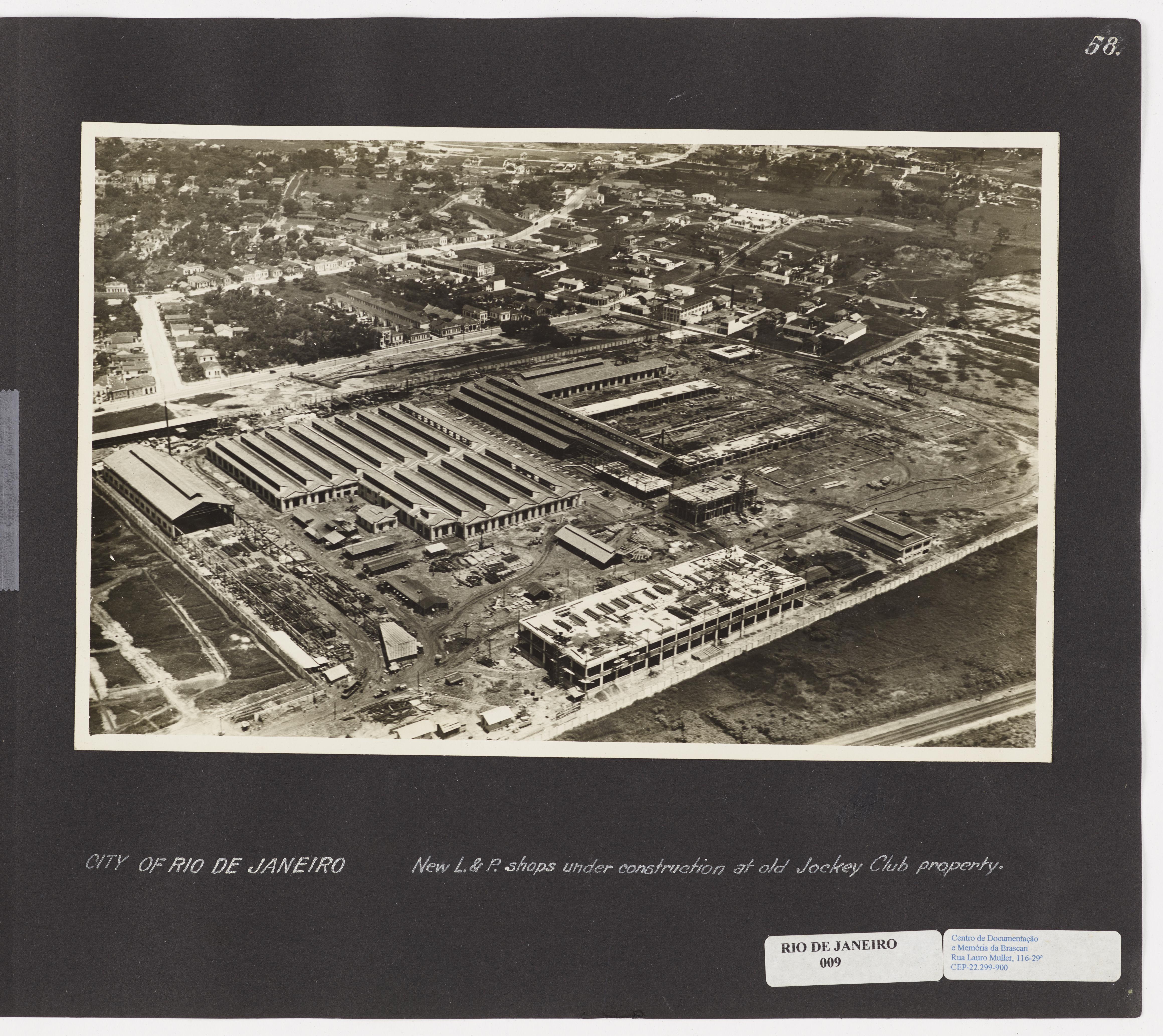 Novas estruturas da Light and Power Company ​​em construção, em uma antiga propriedade do Jockey Club