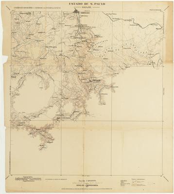Estado de S. Paulo - Brazil - Commissão Geographica e Geologica do Estado de S. Paulo. Folha de Sorocaba