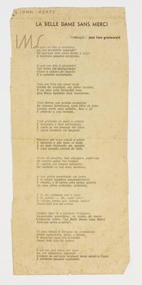 La belle dame sans merci