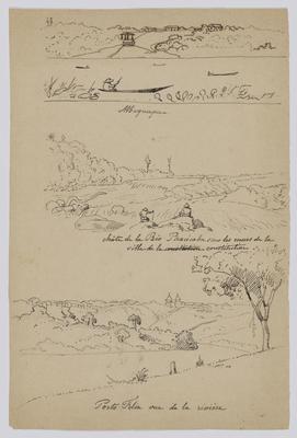 Albuquerque. Chûte de la Rio Piracicaba sous les murs de la ville de la Constitution. Porto Felix vue de la rivière