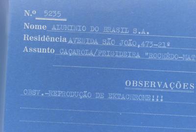 Campanha publicitária da Alumínio do Brasil S.A. para Rochedo Matic - caçarola e frigideira