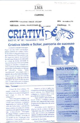 Criativa idade e Acliar, parceria de sucesso