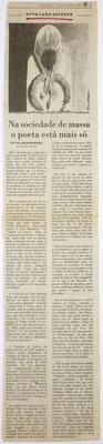 Na sociedade de massa o poeta está mais só