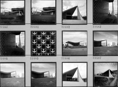 Igrejinha de Nossa Senhora de Fátima. Painel de azulejos de Athos Bulcão