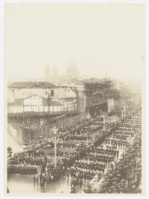 Inauguração da Avenida Central - desfile militar