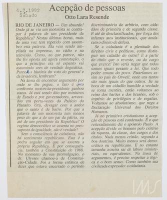 Acepção de pessoas