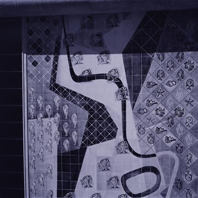 Painel de Burle Marx no Clube de Regatas Vasco da Gama, projeto de Américo Rodrigues Campelo