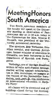 Meeting honors south America