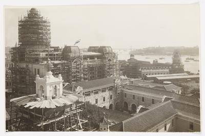 Exposição Internacional de 1922: pavilhão de Festas em obras