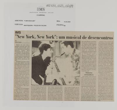 IMS: "New York, New York": Um musical de desencontros