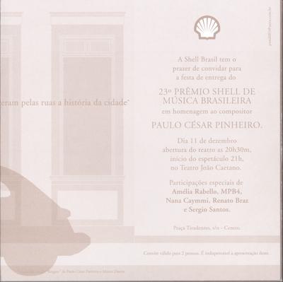 23º Prêmio Shell de Música Popular Brasileira - Em Homenagem a Paulo César Pinheiro