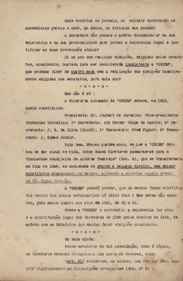 Dossiê "Provas de que a "Sociedade Brasileira de Compositores e Editores Musicais", fundada em 1928, não mais existe".
