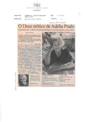 O Deus erótico de Adélia Prado