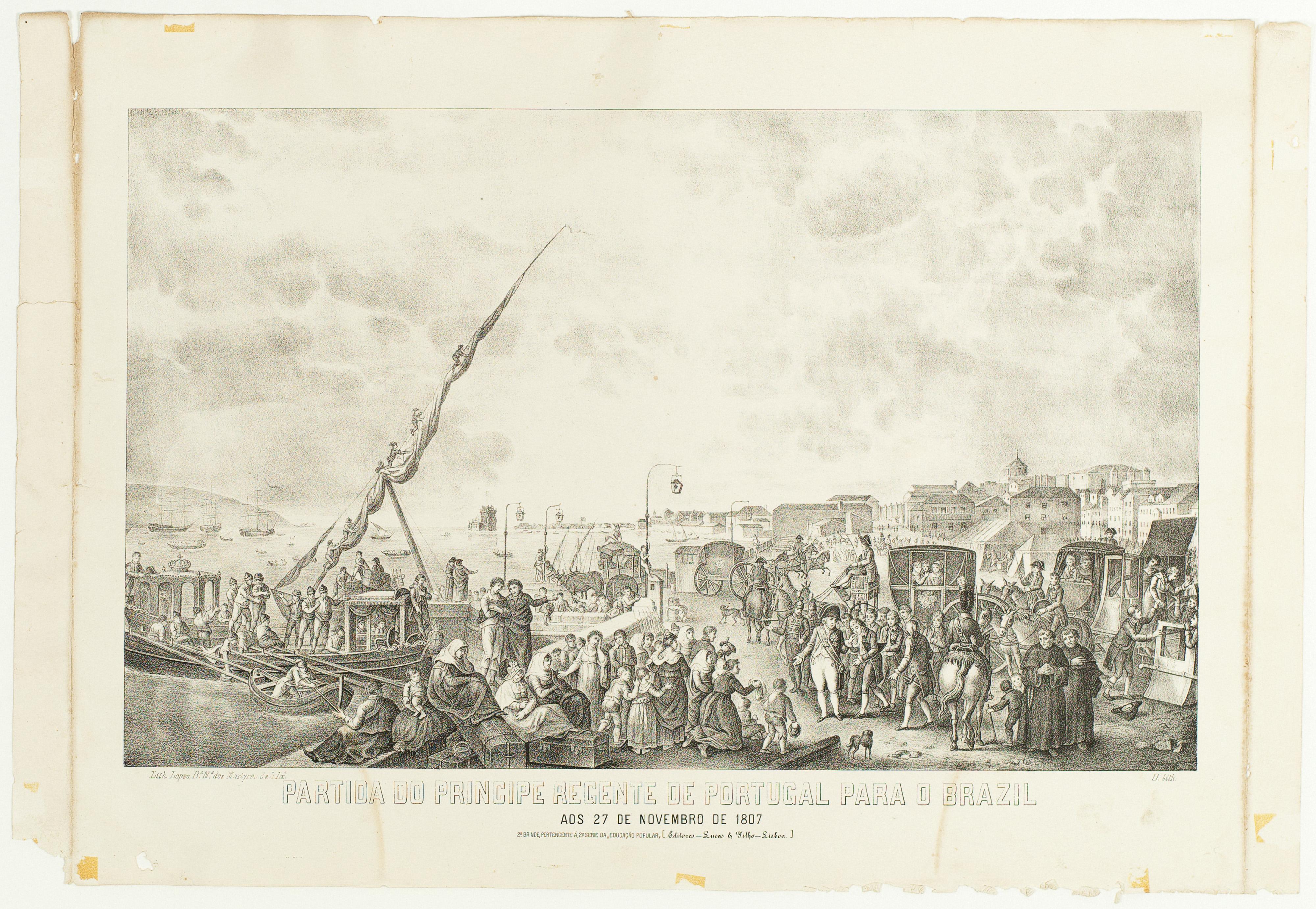 Partida do Principe Regente de Portugal para o Brazil aos 27 de Novembro de 1807