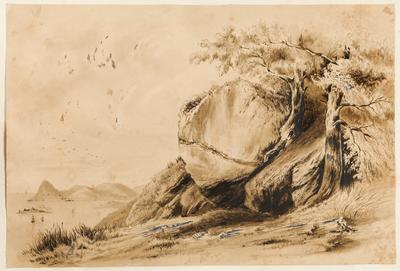 [Vista da barra da Baía de Guanabara e o Pão-de-Açúcar]